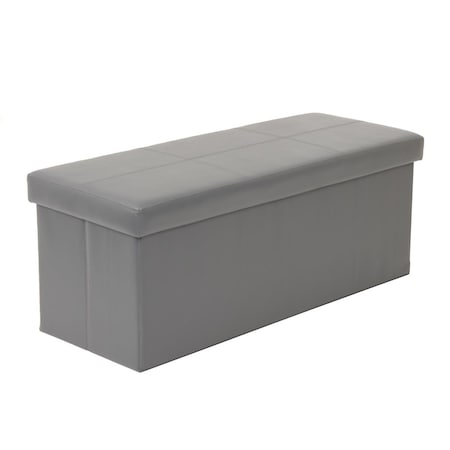 Kd 16.75 x 43 x 17.5 in. Classics Model Foldable Tufted Storage Bench, Gunmetal Gray KD2752112